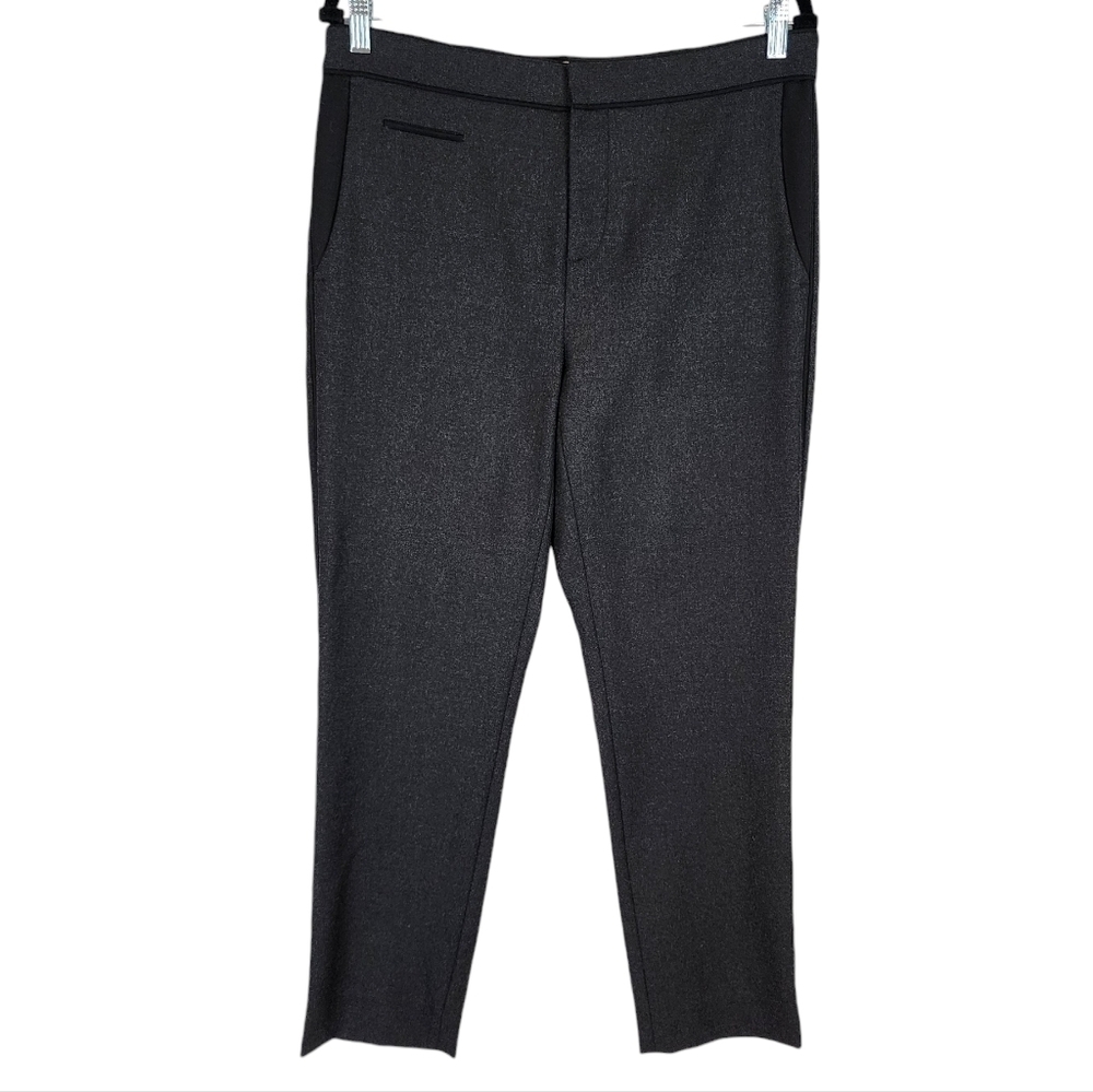 Marni 100% Wool Grey Trouser Pants Black Piping Accent Tuxedo Strip Pant‎ sz 42